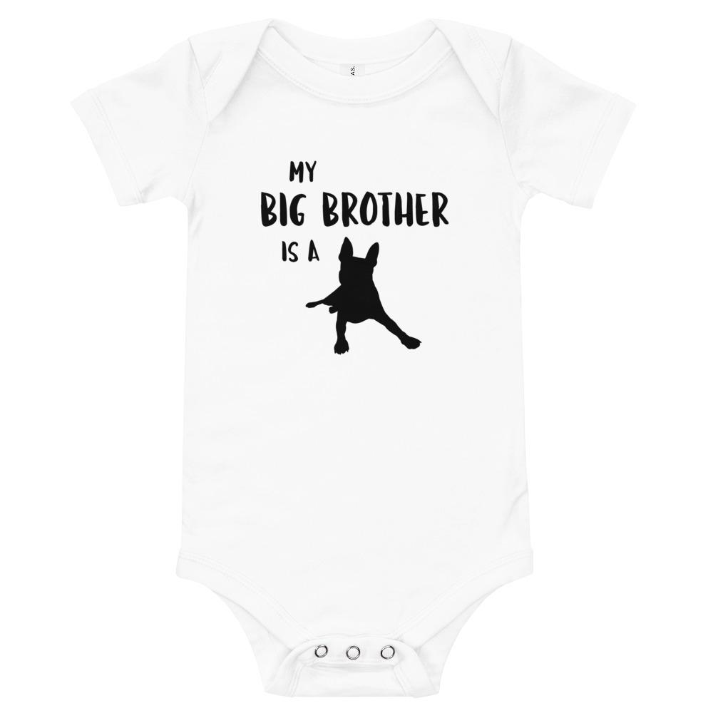My Big Brother Is A Boston Terrier - Baby Onesie - Boston Terrier World