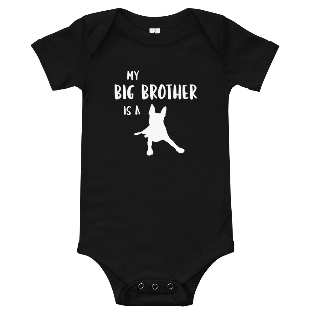 My Big Brother Is A Boston Terrier - Baby Onesie - Boston Terrier World