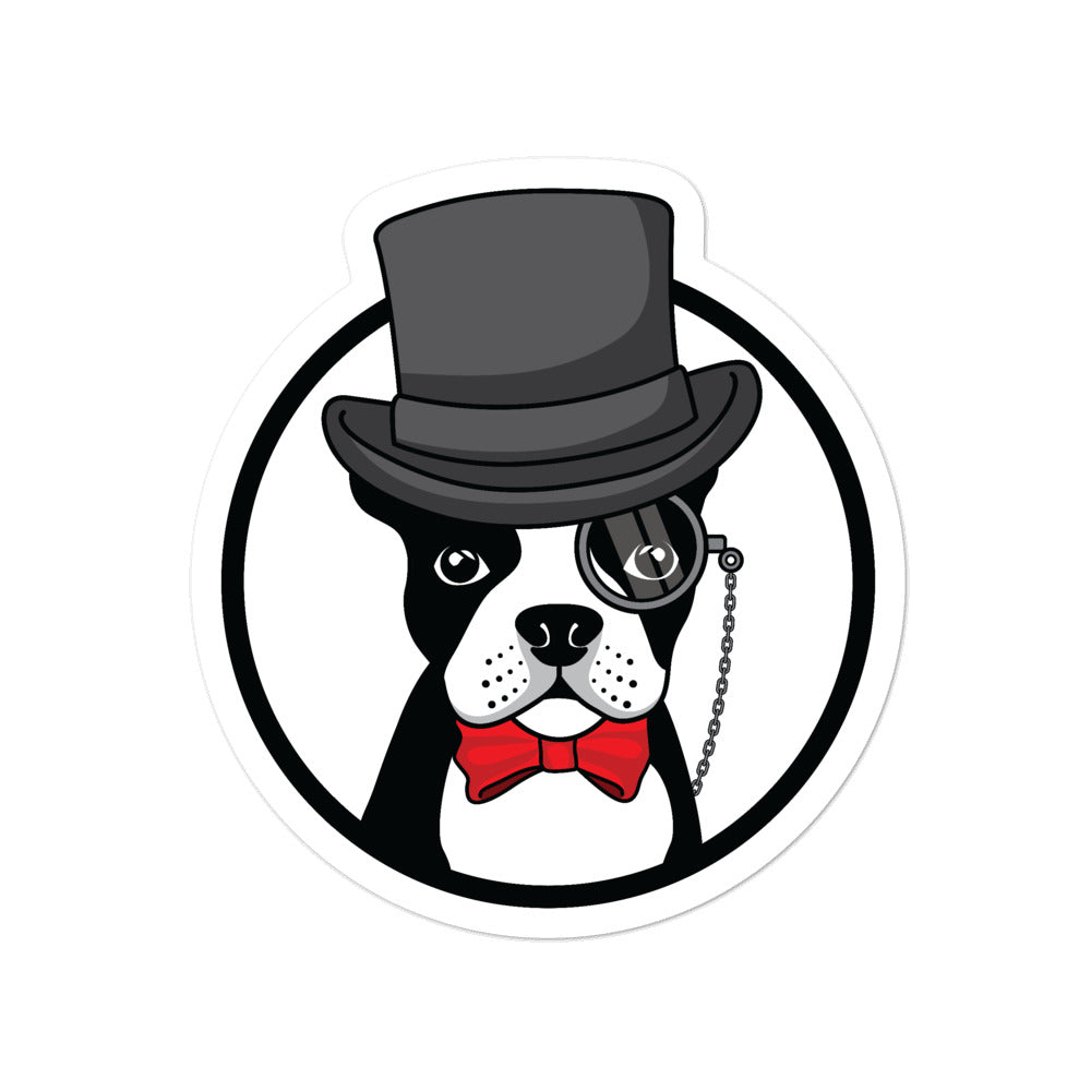 The Gentleman Boston Terrier Sticker