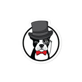 The Gentleman Boston Terrier Sticker