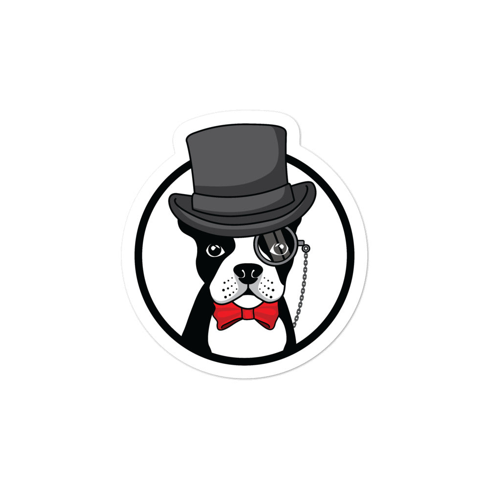 The Gentleman Boston Terrier Sticker