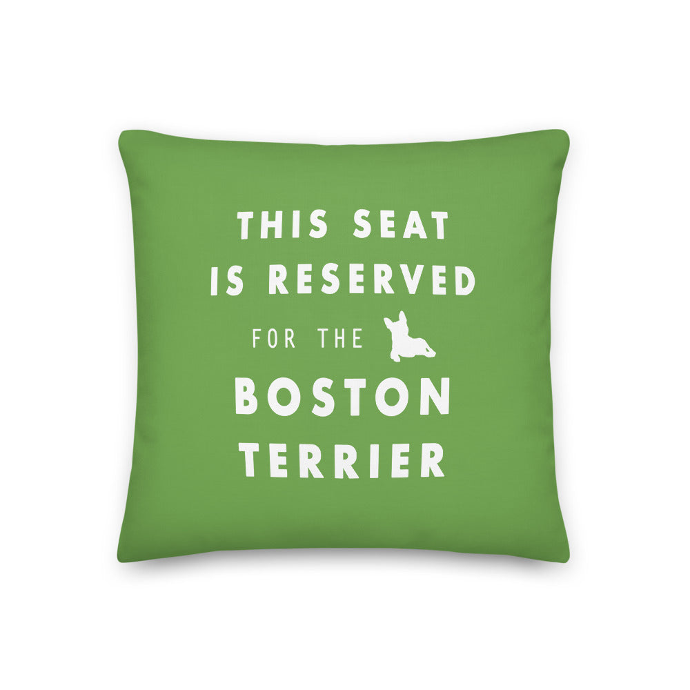 This Seat is Reserved Pillow - Boston Terrier World