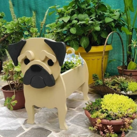 Pug Shaped Planter