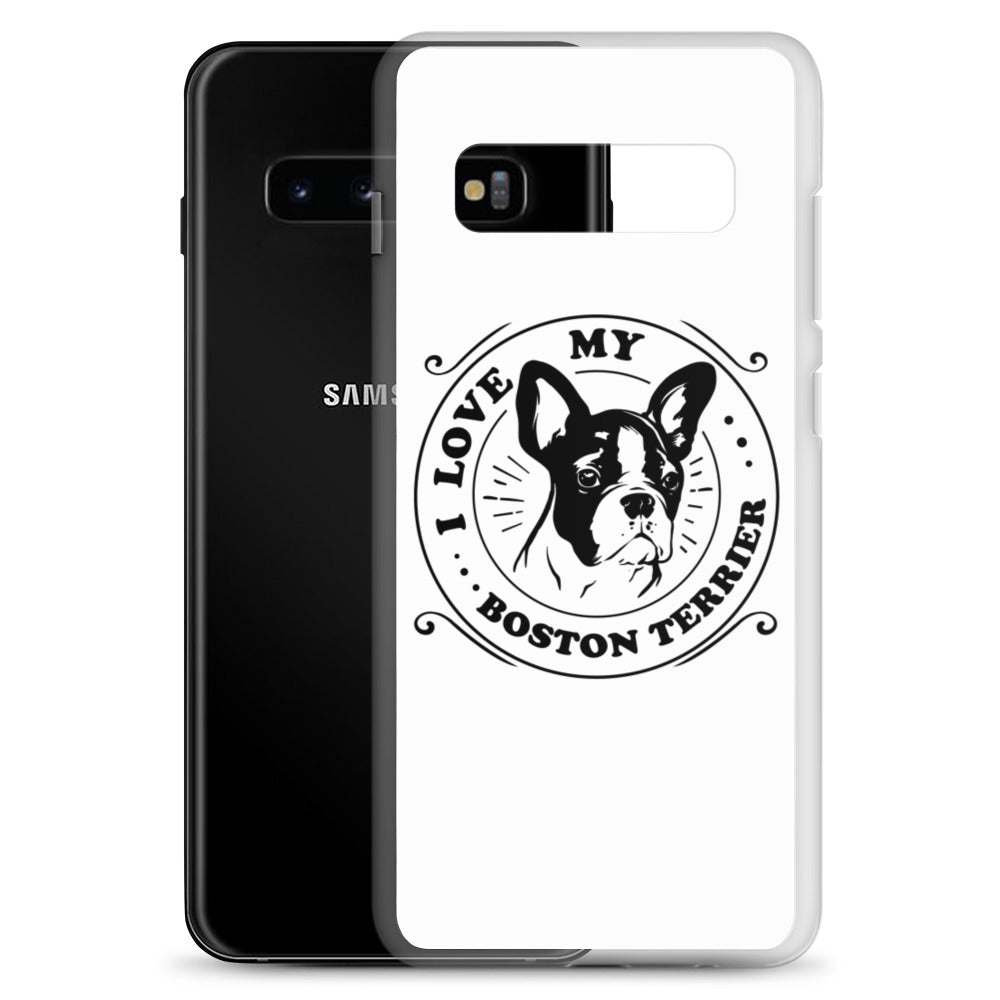 I Love My Boston Terrier Samsung Phone Case