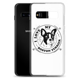 I Love My Boston Terrier Samsung Phone Case