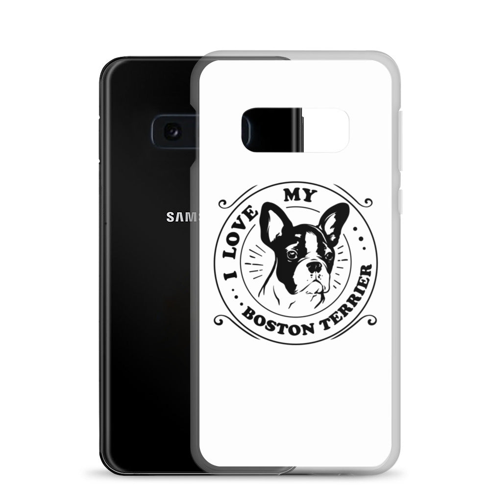 I Love My Boston Terrier Samsung Phone Case