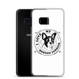 I Love My Boston Terrier Samsung Phone Case