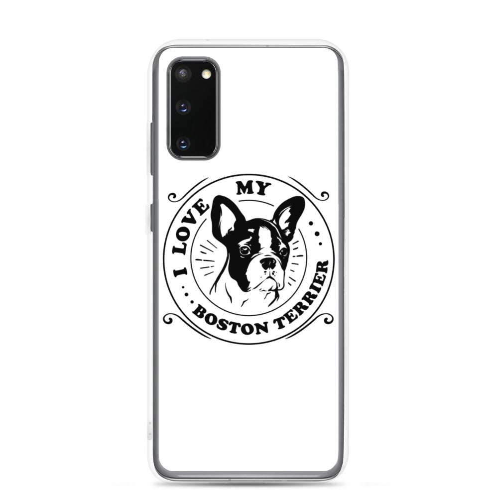 I Love My Boston Terrier Samsung Phone Case