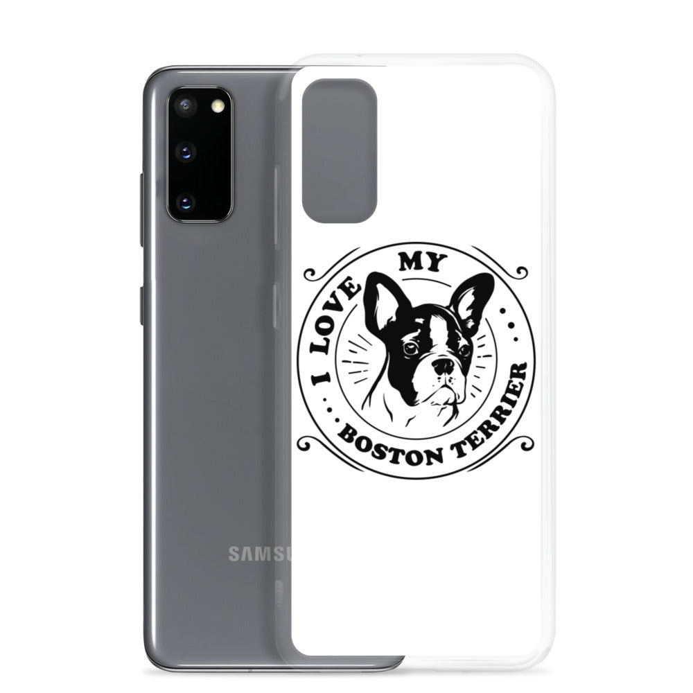 I Love My Boston Terrier Samsung Phone Case