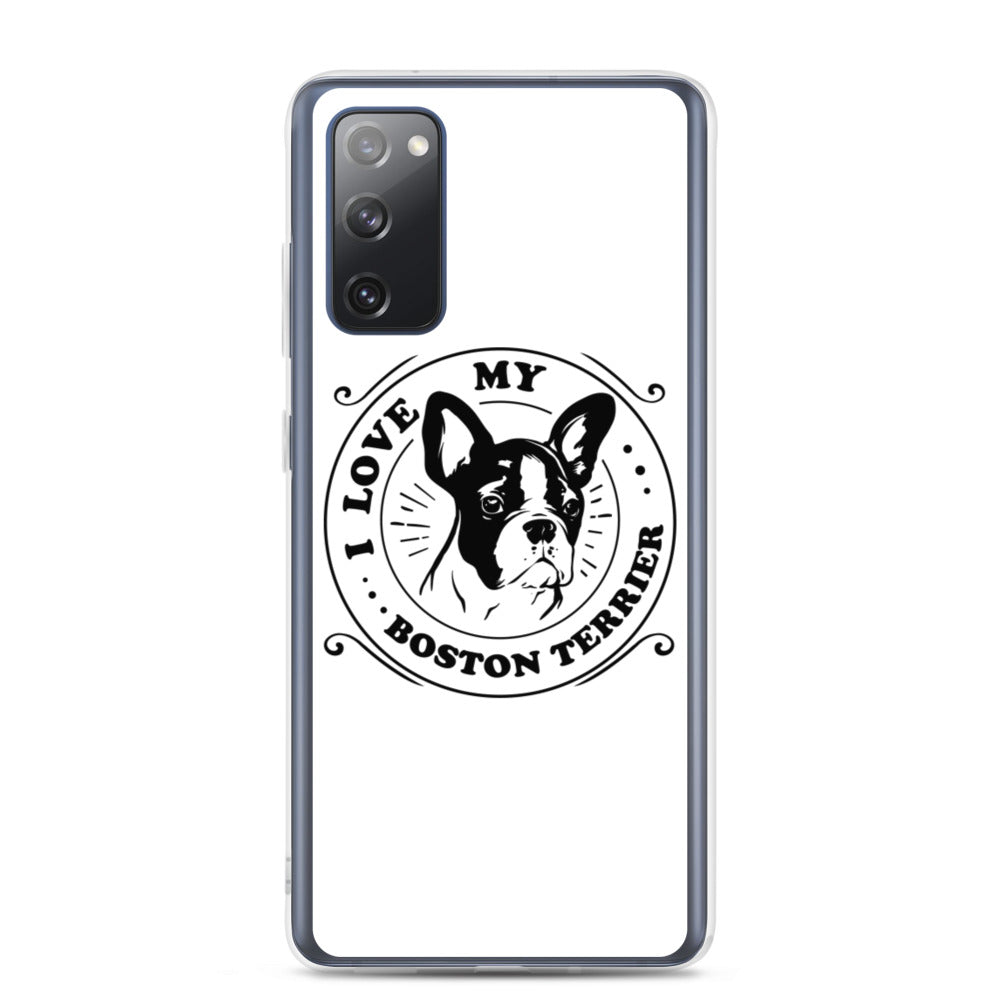 I Love My Boston Terrier Samsung Phone Case