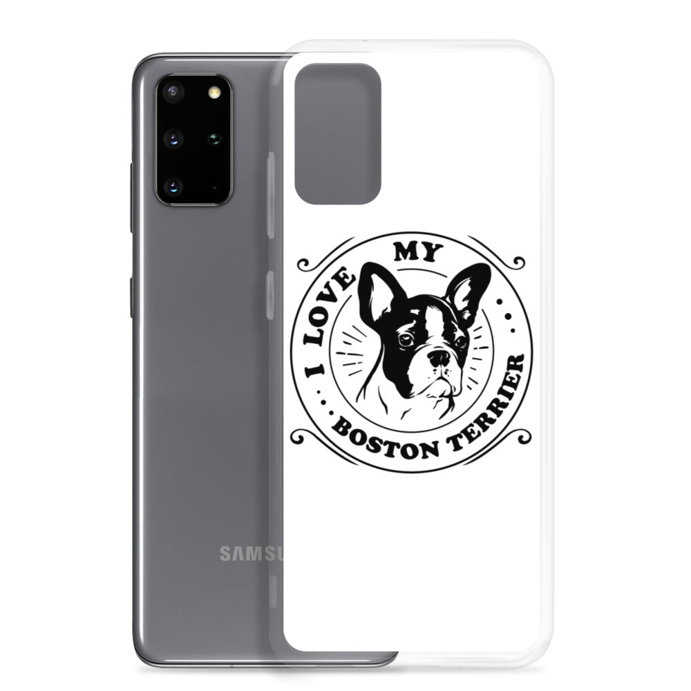 I Love My Boston Terrier Samsung Phone Case