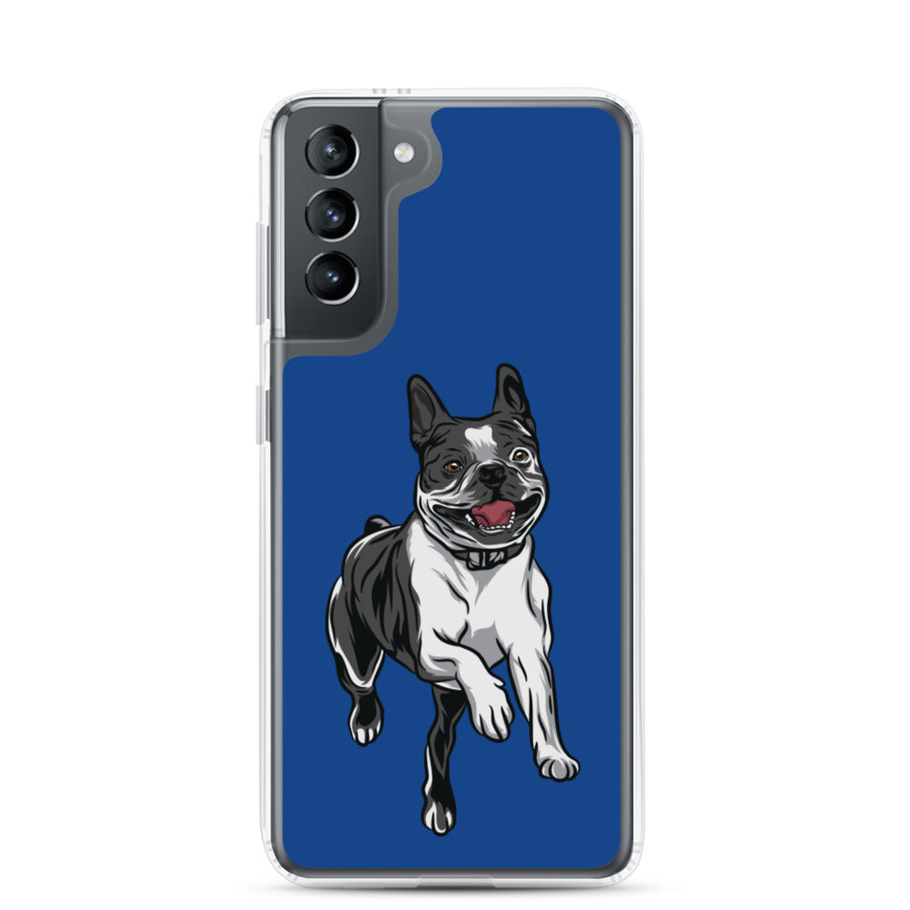 Boston Terrier Samsung Phone Case - Blue