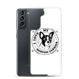 I Love My Boston Terrier Samsung Phone Case