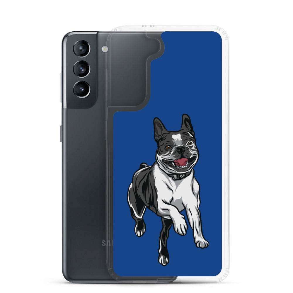 Boston Terrier Samsung Phone Case - Blue