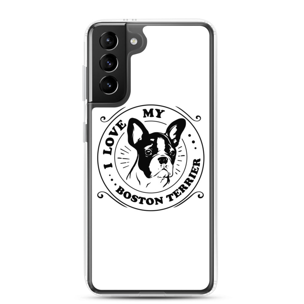 I Love My Boston Terrier Samsung Phone Case