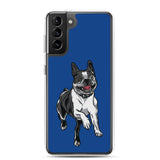 Boston Terrier Samsung Phone Case - Blue