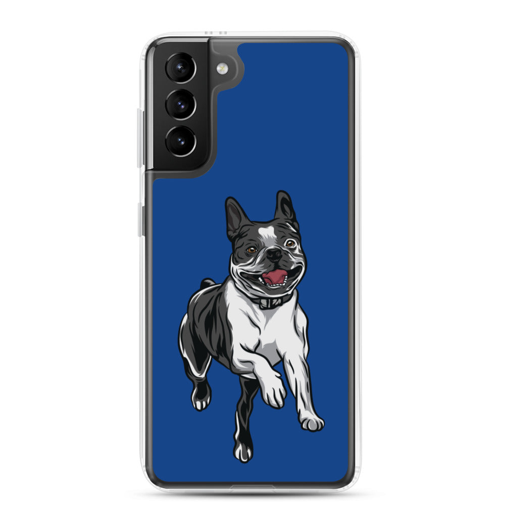Boston Terrier Samsung Phone Case - Blue