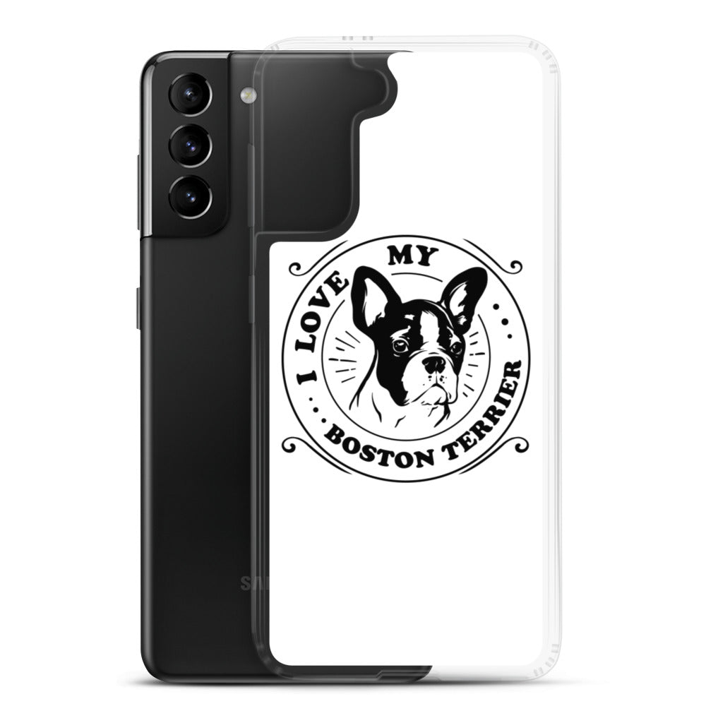 I Love My Boston Terrier Samsung Phone Case