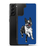 Boston Terrier Samsung Phone Case - Blue