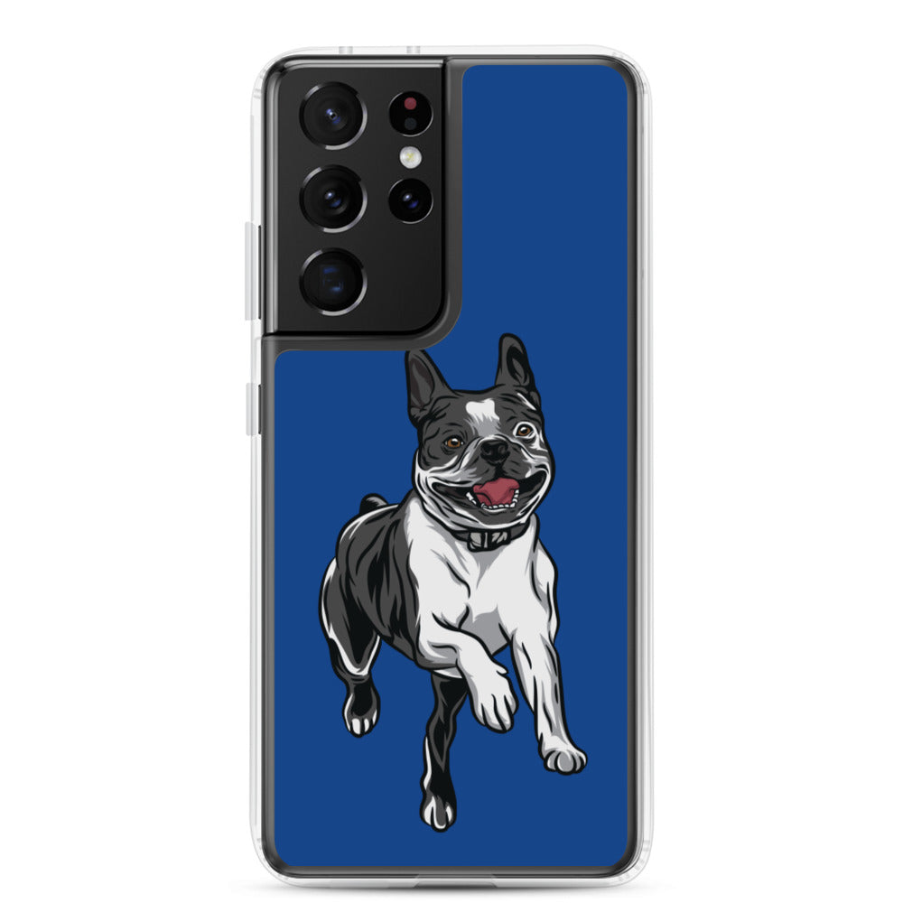 Boston Terrier Samsung Phone Case - Blue