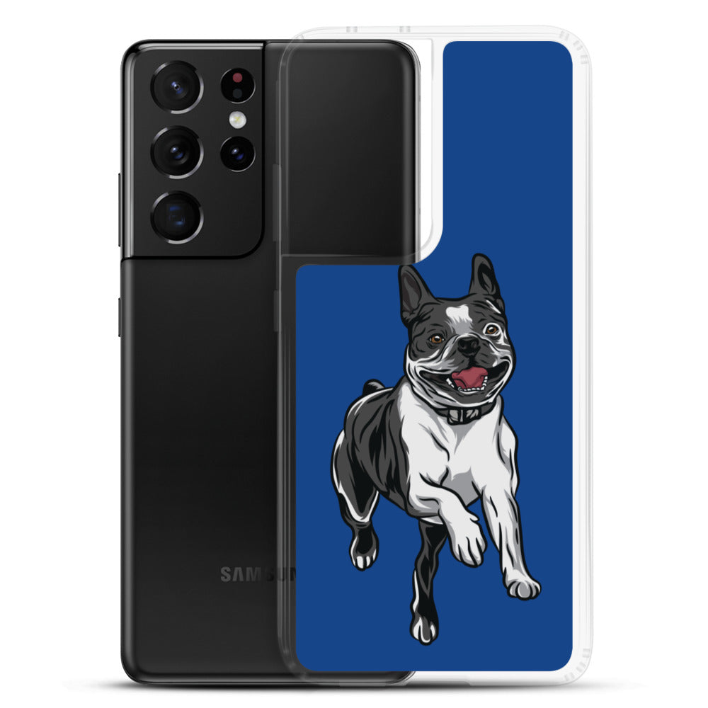 Boston Terrier Samsung Phone Case - Blue