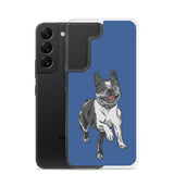 Boston Terrier Samsung Phone Case - Blue