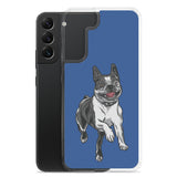 Boston Terrier Samsung Phone Case - Blue