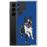 Boston Terrier Samsung Phone Case - Blue