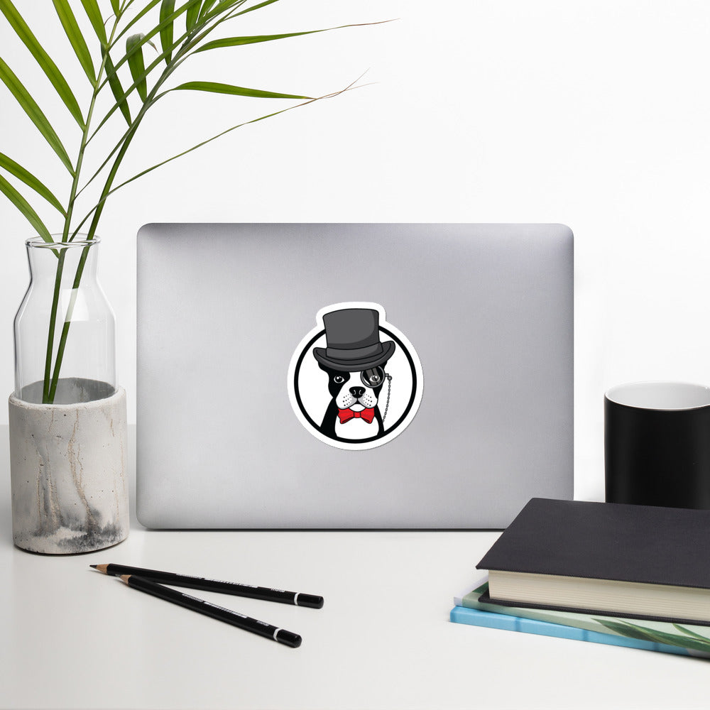 The Gentleman Boston Terrier Sticker
