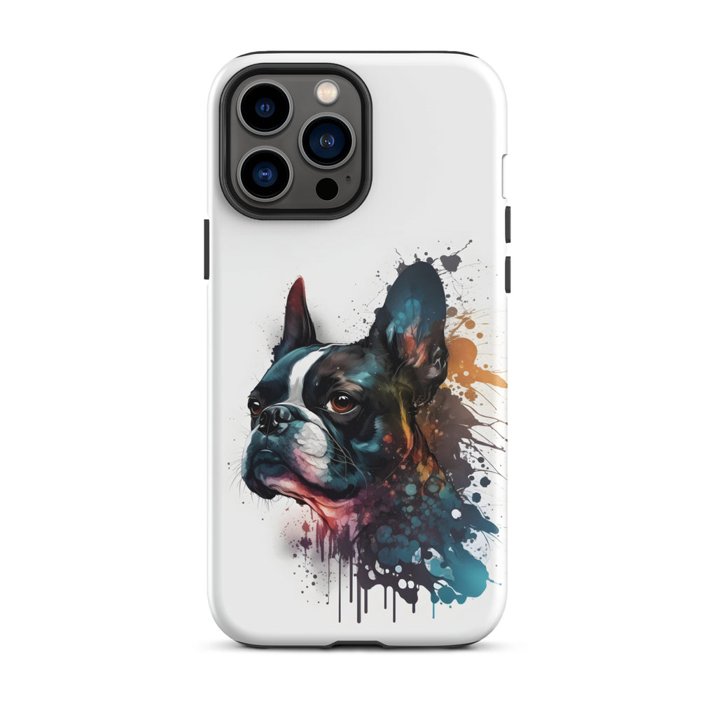 Boston Terrier Art on Tough Case for iPhone