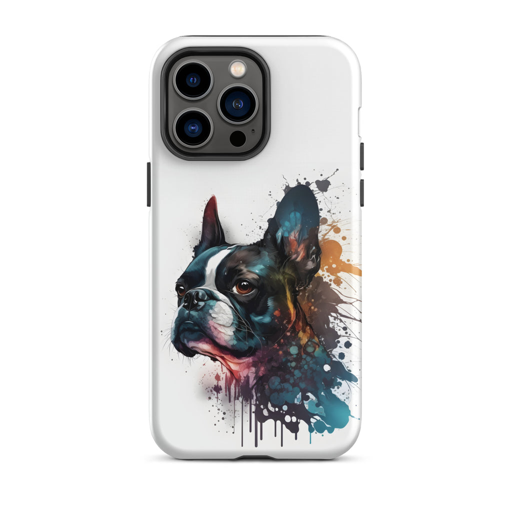 Boston Terrier Art on Tough Case for iPhone