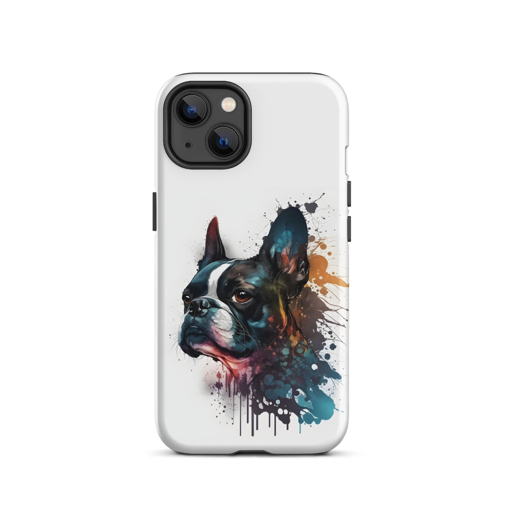 Boston Terrier Art on Tough Case for iPhone