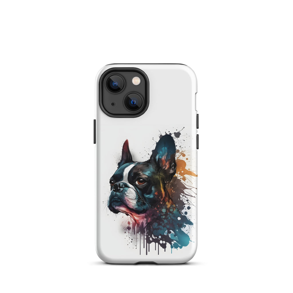 Boston Terrier Art on Tough Case for iPhone