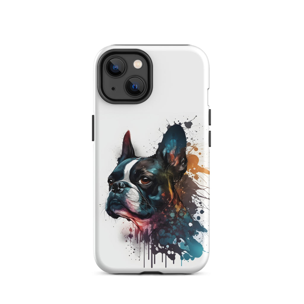 Boston Terrier Art on Tough Case for iPhone