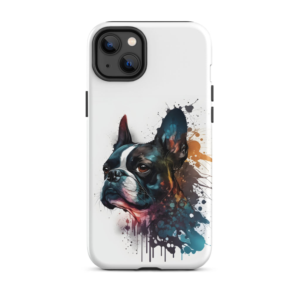 Boston Terrier Art on Tough Case for iPhone