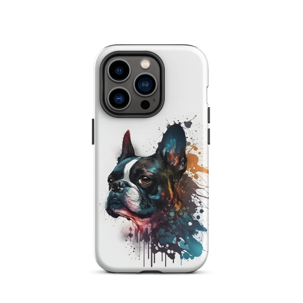 Boston Terrier Art on Tough Case for iPhone