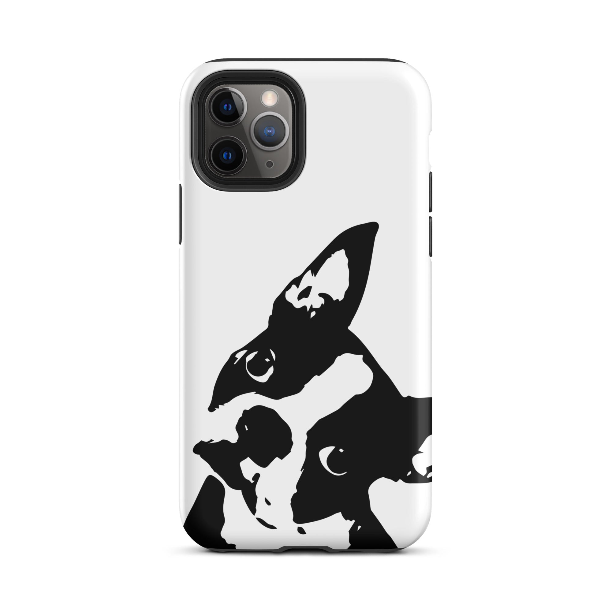 Boston Terrier Head Tilt Tough iPhone case - White