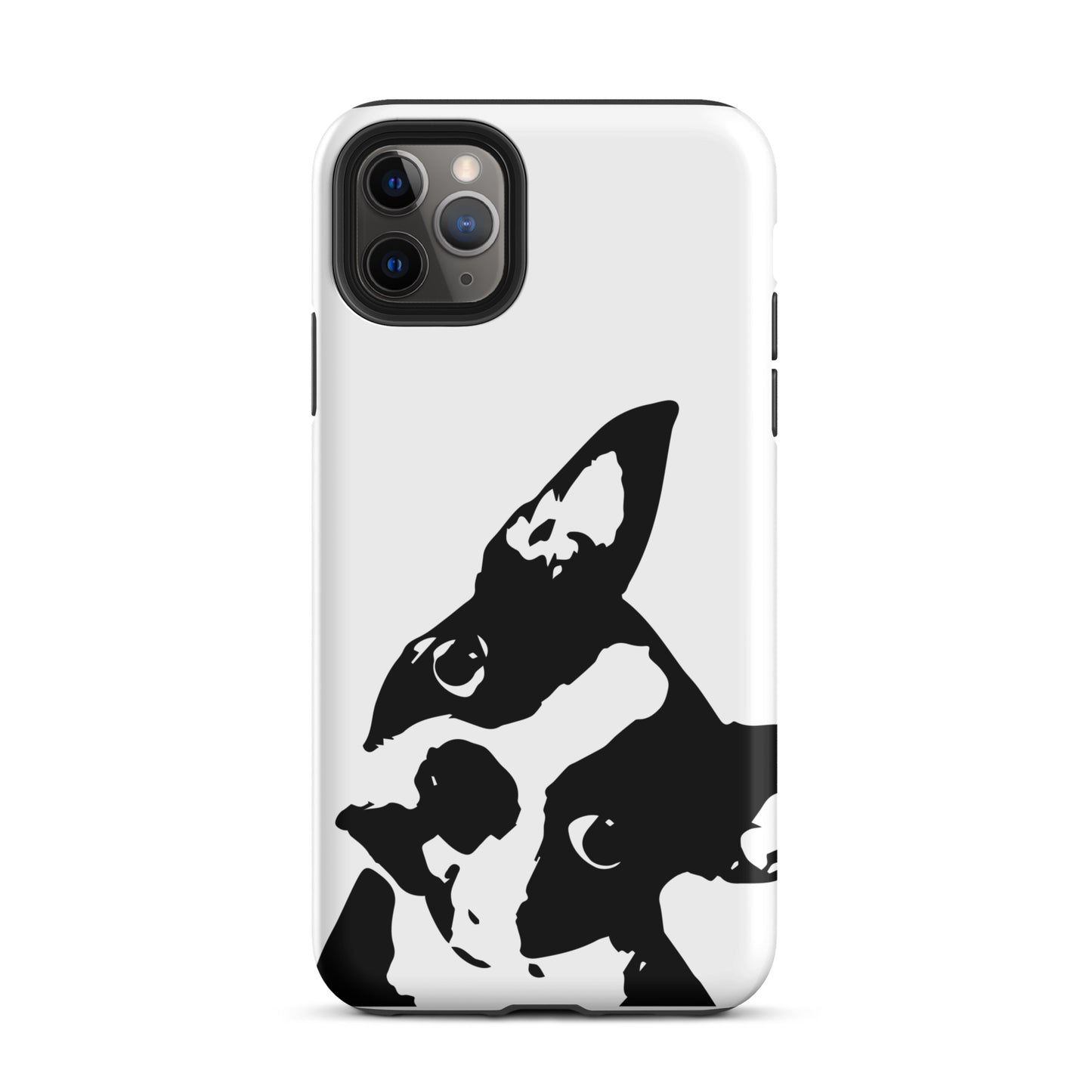 Boston Terrier Head Tilt Tough iPhone case - White