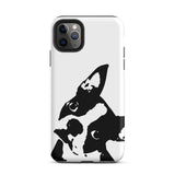 Boston Terrier Head Tilt Tough iPhone case - White