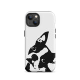 Boston Terrier Head Tilt Tough iPhone case - White