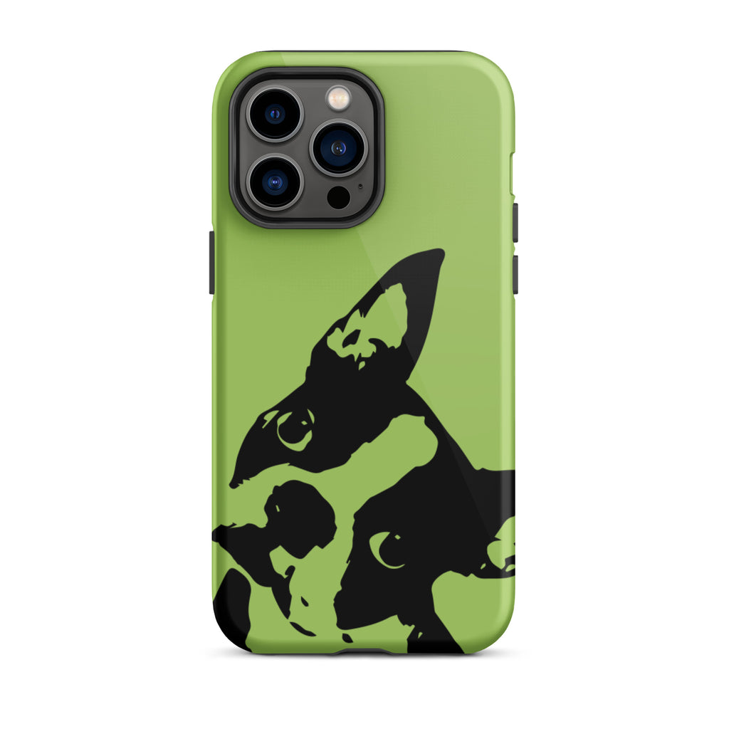 Boston Terrier Head Tilt Tough iPhone case - Conifer