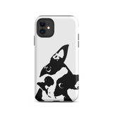 Boston Terrier Head Tilt Tough iPhone case - White