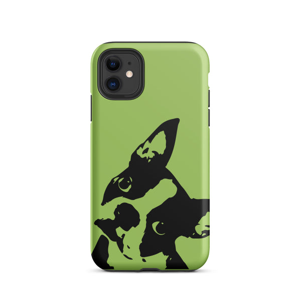 Boston Terrier Head Tilt Tough iPhone case - Conifer