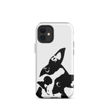 Boston Terrier Head Tilt Tough iPhone case - White
