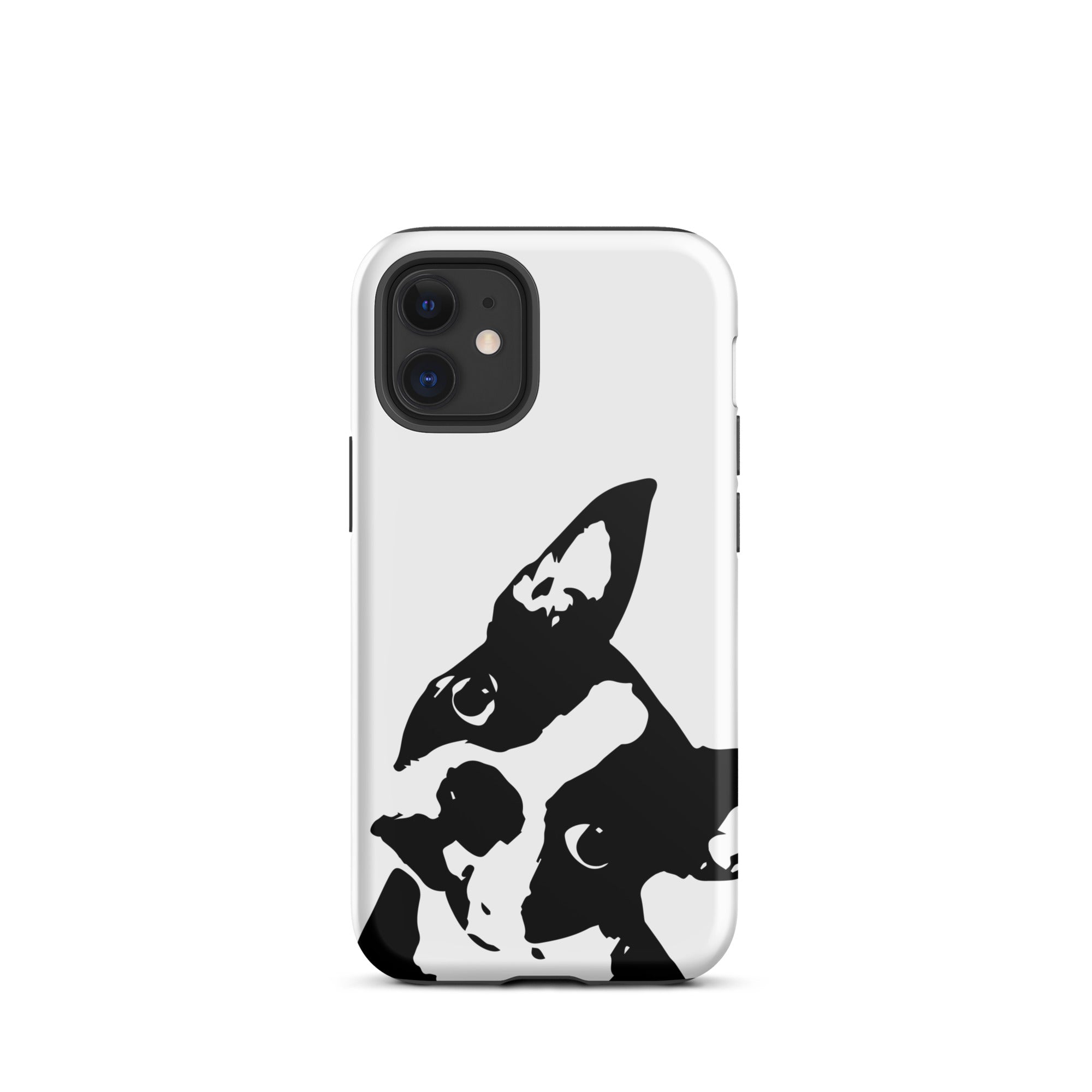 Boston Terrier Head Tilt Tough iPhone case - White