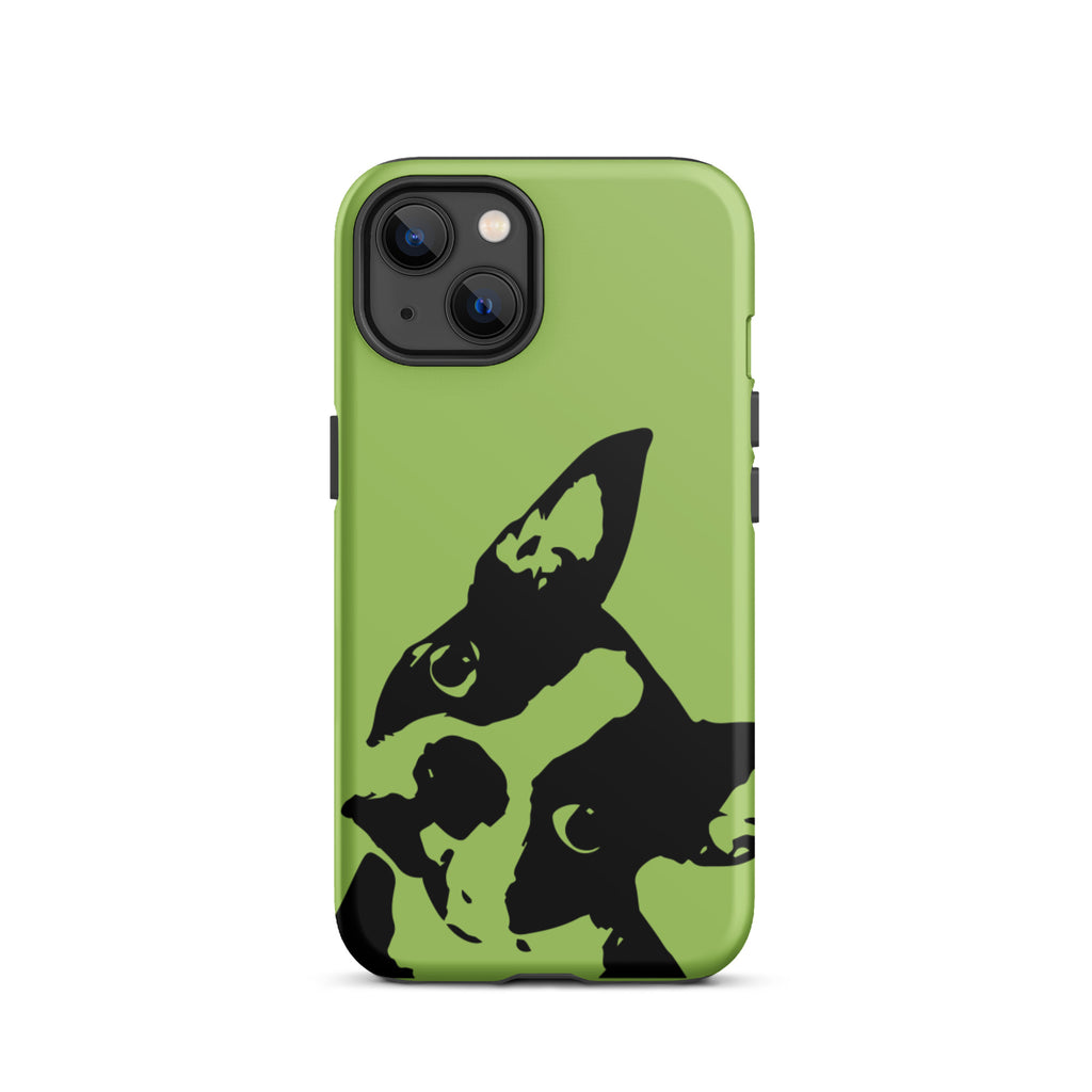 Boston Terrier Head Tilt Tough iPhone case - Conifer