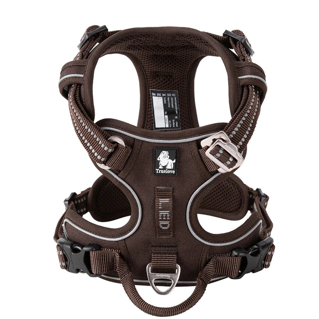 TrueLove Dog Harness No-Pull with Front Clip - Brown Color