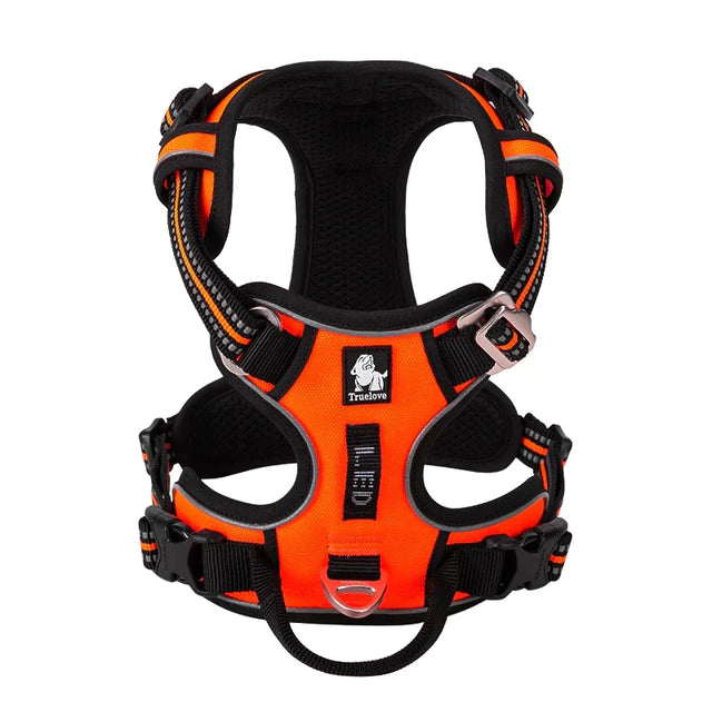 TrueLove Dog Harness No-Pull with Front Clip - Orange Color