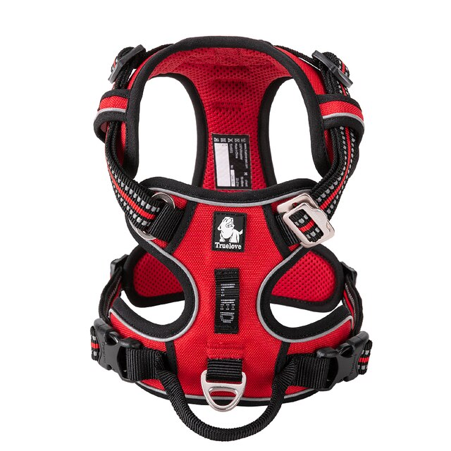 TrueLove Dog Harness No-Pull with Front Clip - Red Color