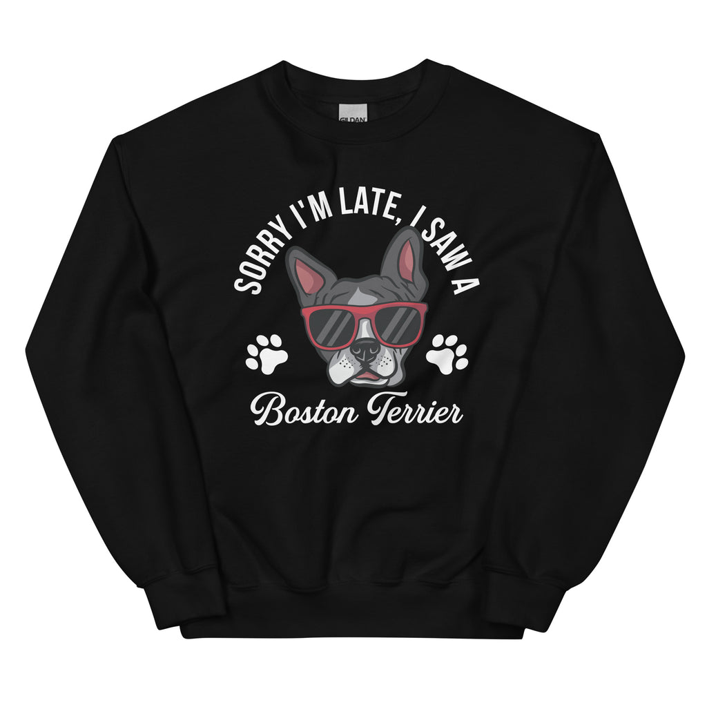 Sorry I'm Late, I Saw A Boston Terrier Sweatshirt